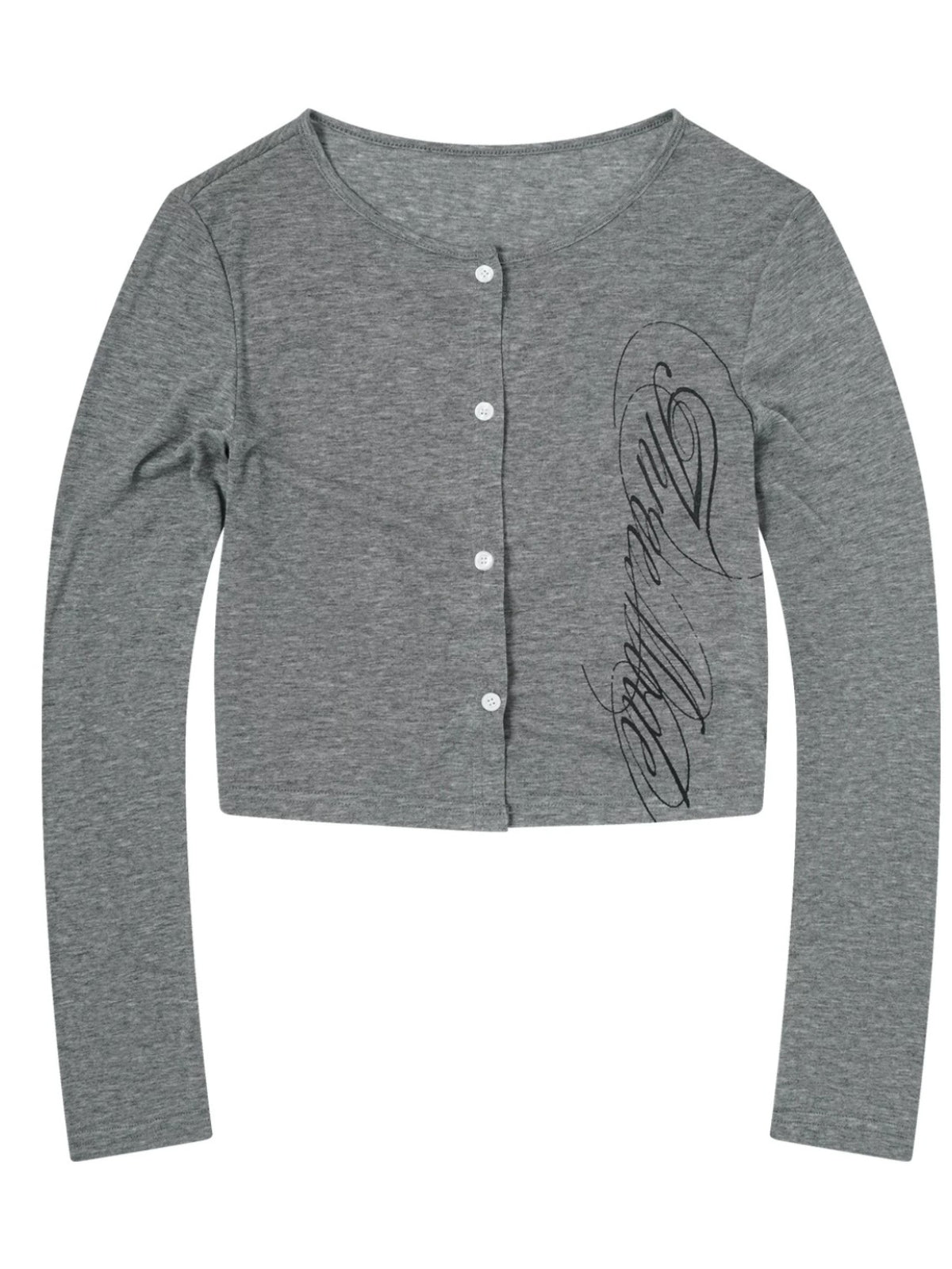 Vintage Graphic Cropped Cardigan