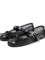 Fishing Net Woven Flat Mary Jane Shoes