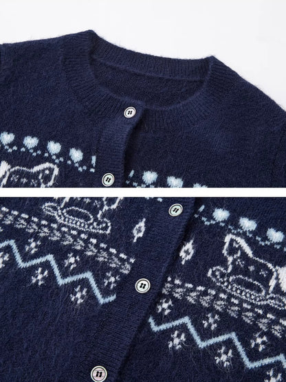 Fair Isle Cardigan &amp; Scarf Set