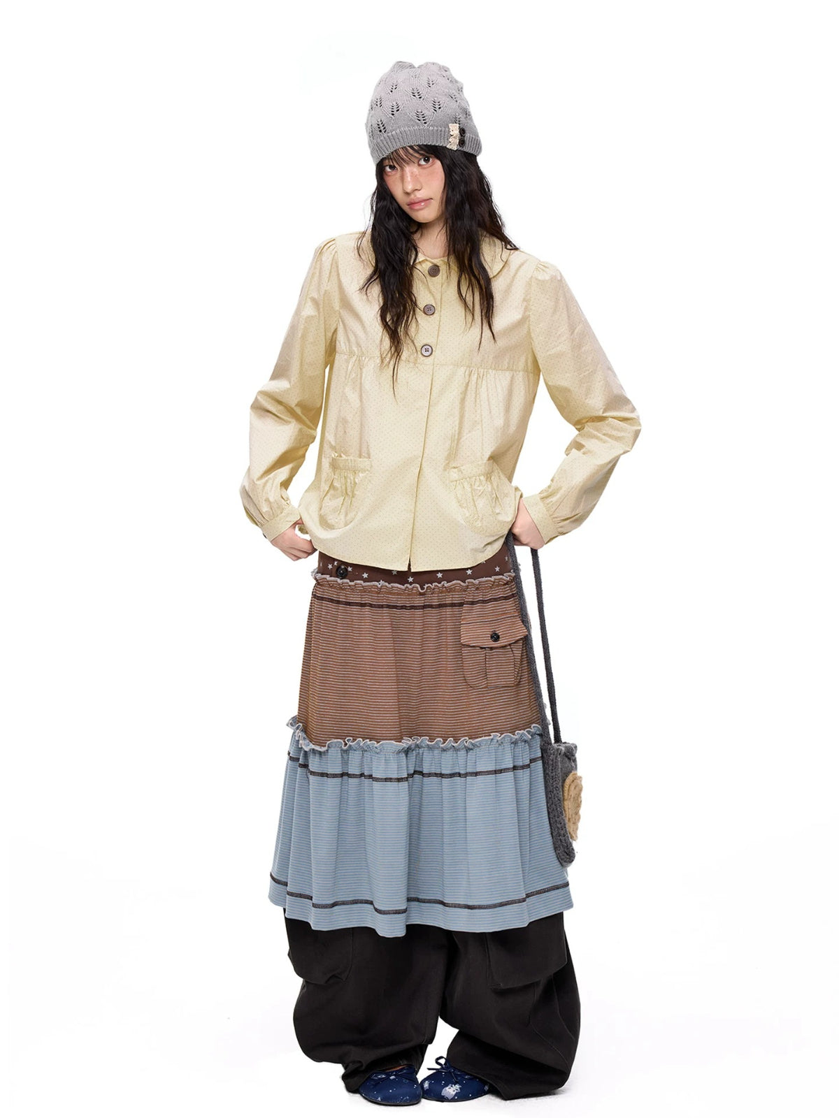 Polka Dot Doll Collar Shirt