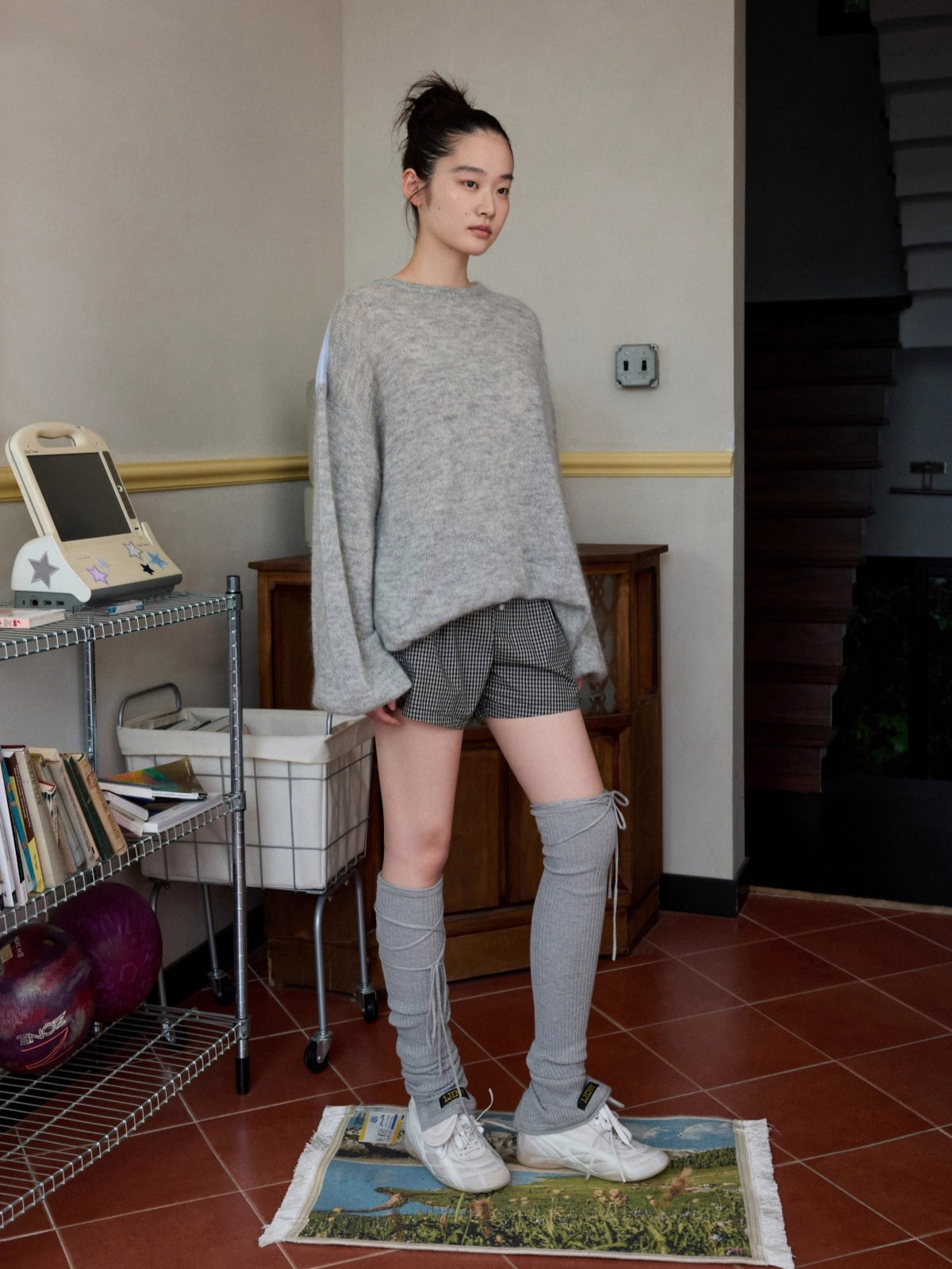 Striped Cotton Lounge Shorts