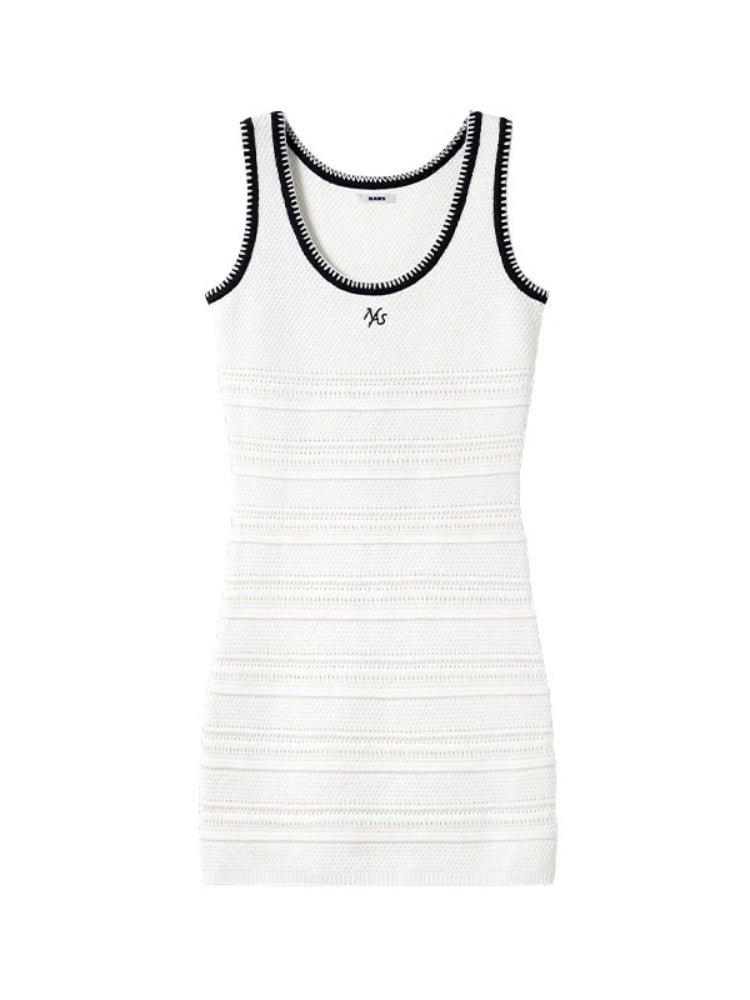 Phantom Contrast Knit Dress