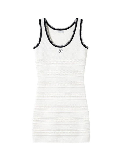 Phantom Contrast Knit Dress
