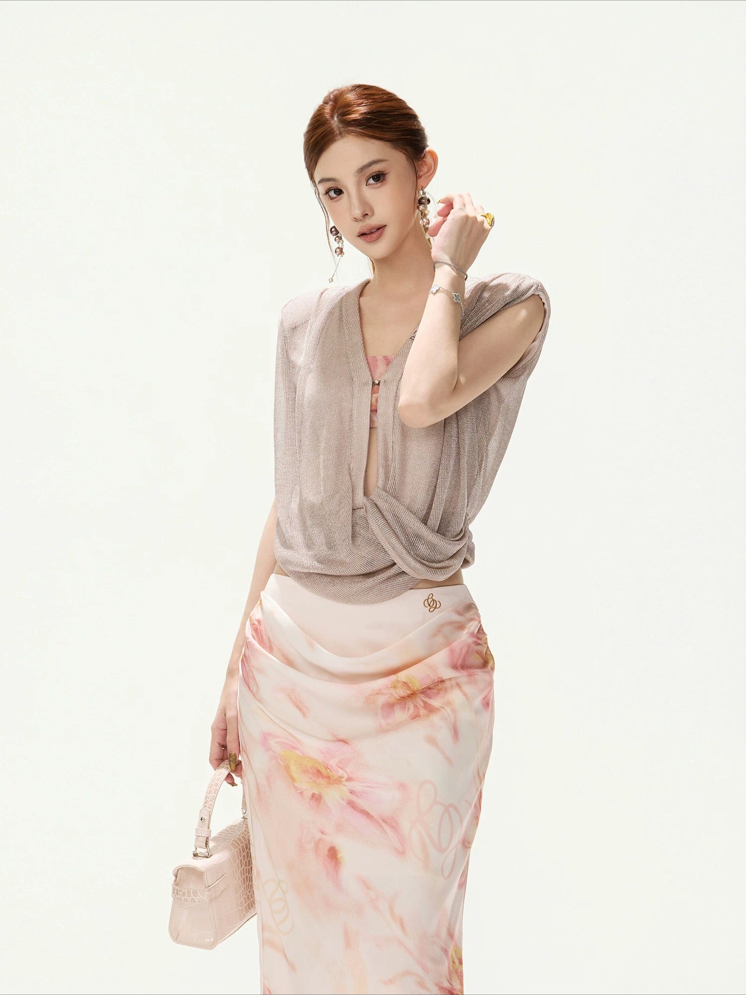 Satin Mermaid Midi Skirt