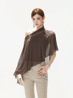 Crystal Mesh Cape Top