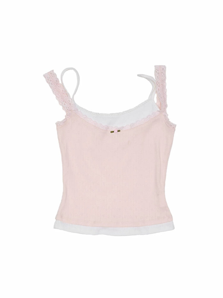 Asymmetric Lace Cami Top