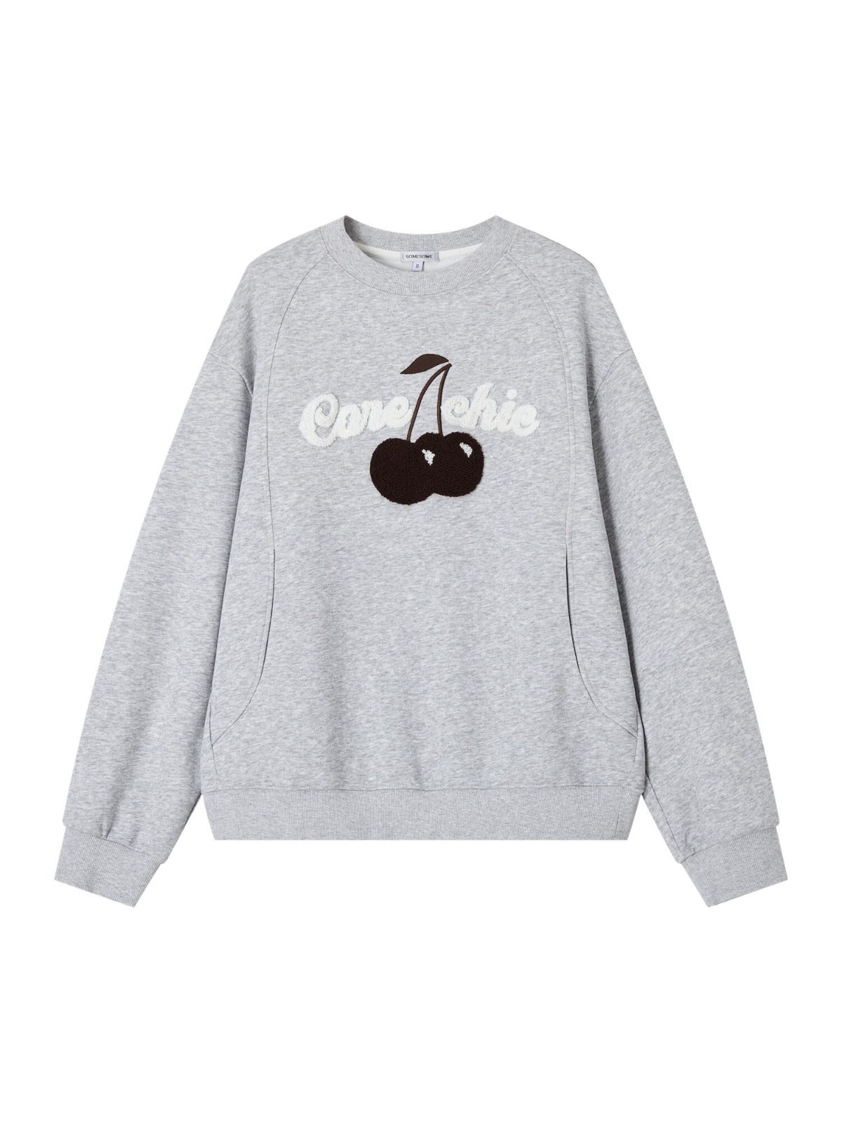Relaxed Cherry Letter Hoodie