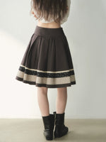 Floral Patchwork A-Line Midi Skirt