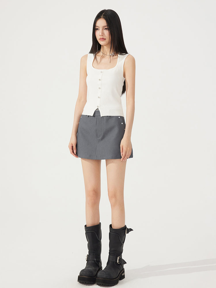 Large U-Neck Star Knitted Vest