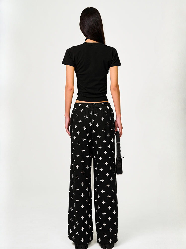 All-Over Print Tie-Dye Sports Paratrooper Pants