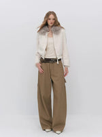 Fur Collar Shearling Jacket