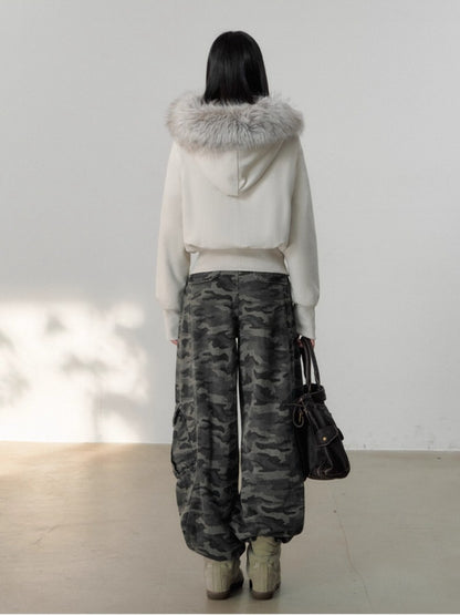 Vintage Rhinestone Graphic Hoodie Jacket