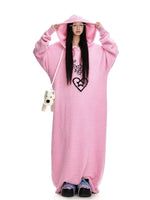 Hooded Plush Knit Dress