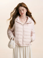 Hooded Ribbed Down Jacket