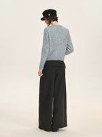 Wool Blend Sheep Embroidered Sweater