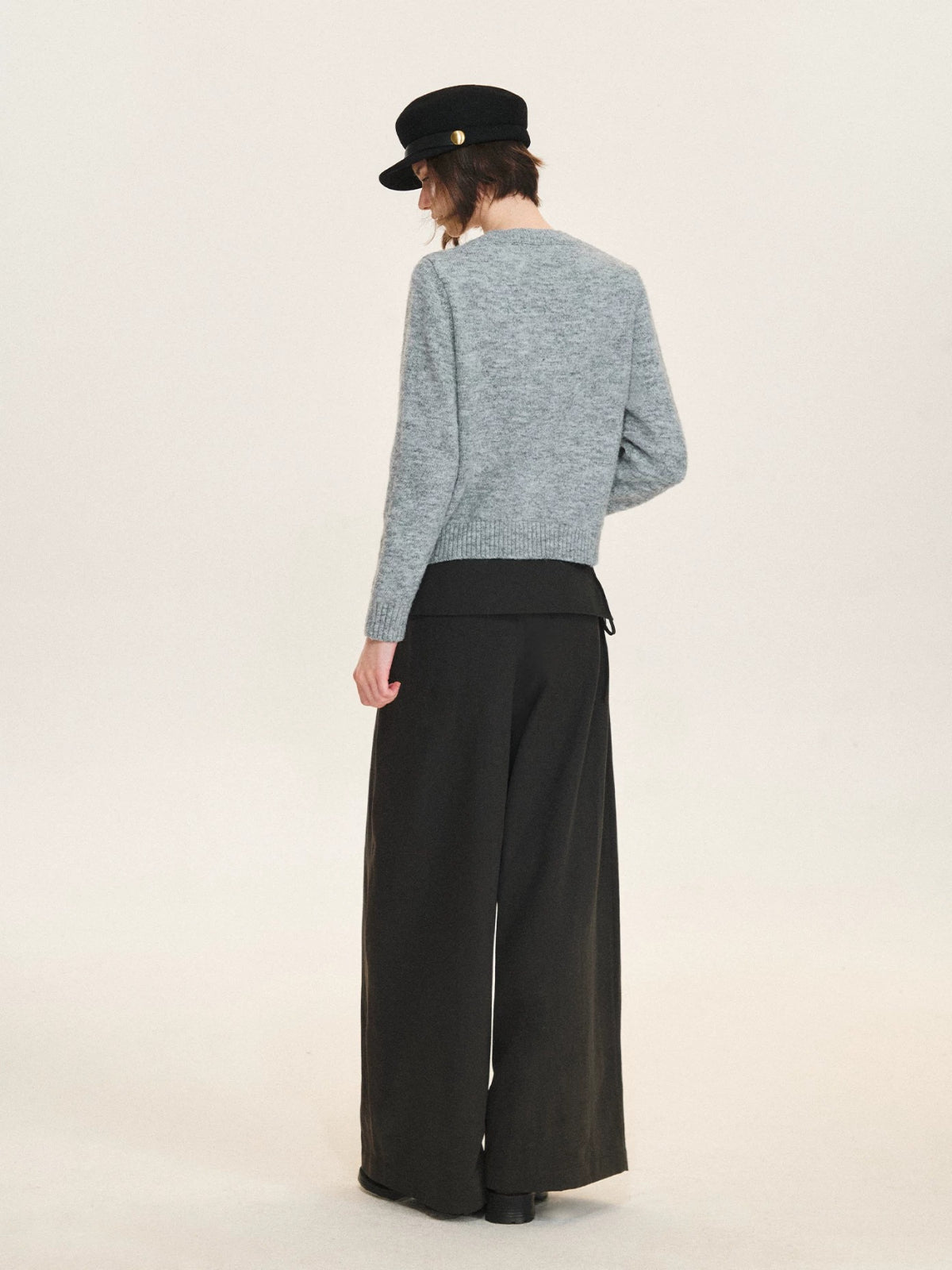 Wool Blend Sheep Embroidered Sweater