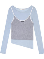 Contrast Layered Knit Top