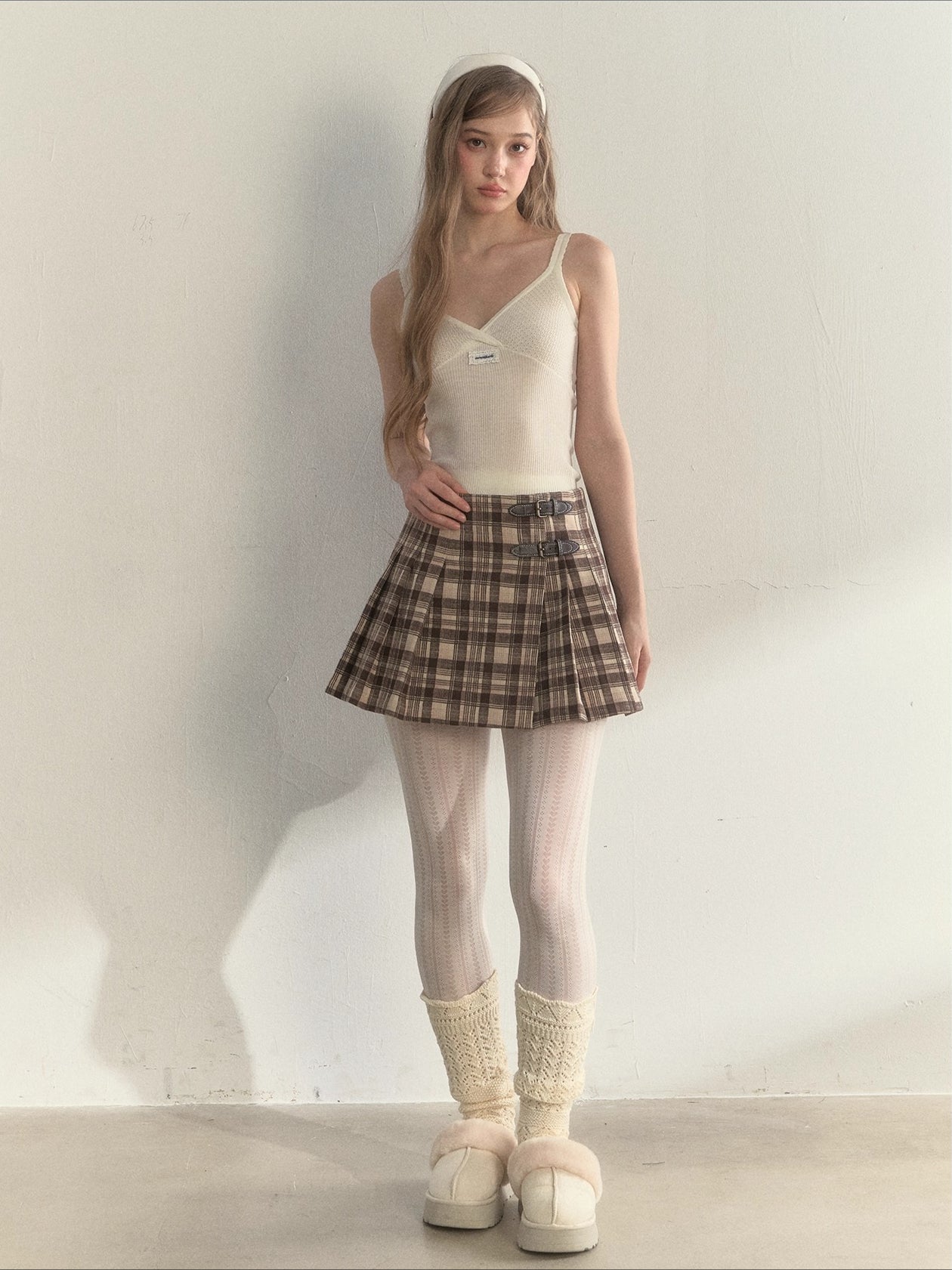 Wool Blend Crochet Mid-Calf Socks