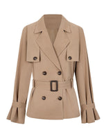 Oversized Double-Breasted Midi Trench Coat
