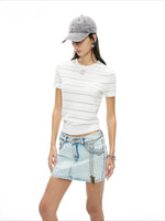 Wheat Denim Skirt