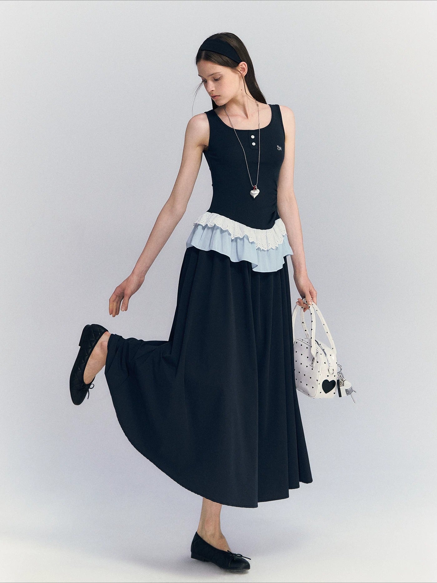 Lace Ruffle Maxi Dress