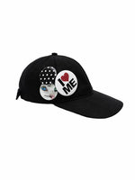 Badge Polka Dot Canvas Baseball Cap