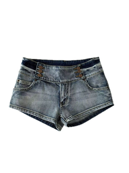 Low Rise Denim Shorts