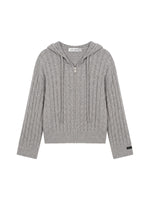 Hooded Cable Knit & Pants Set