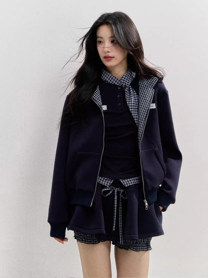 Bow-Tie Sweatshirt &amp; Puffy Skirt Set
