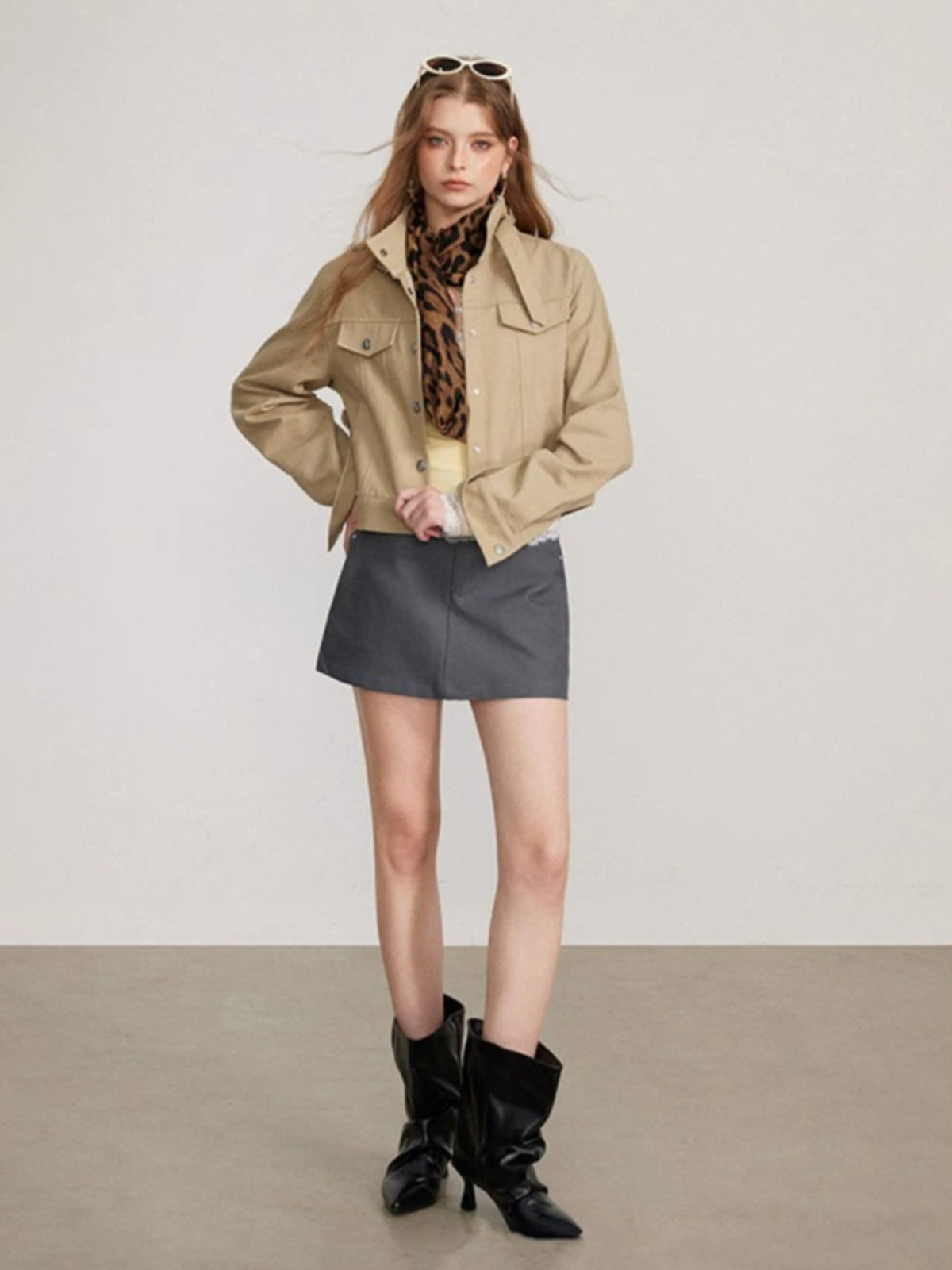 Vintage Utility Stand Collar Jacket