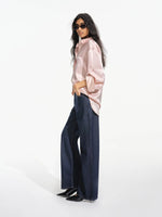 Dark Blue Straight Leg Jeans