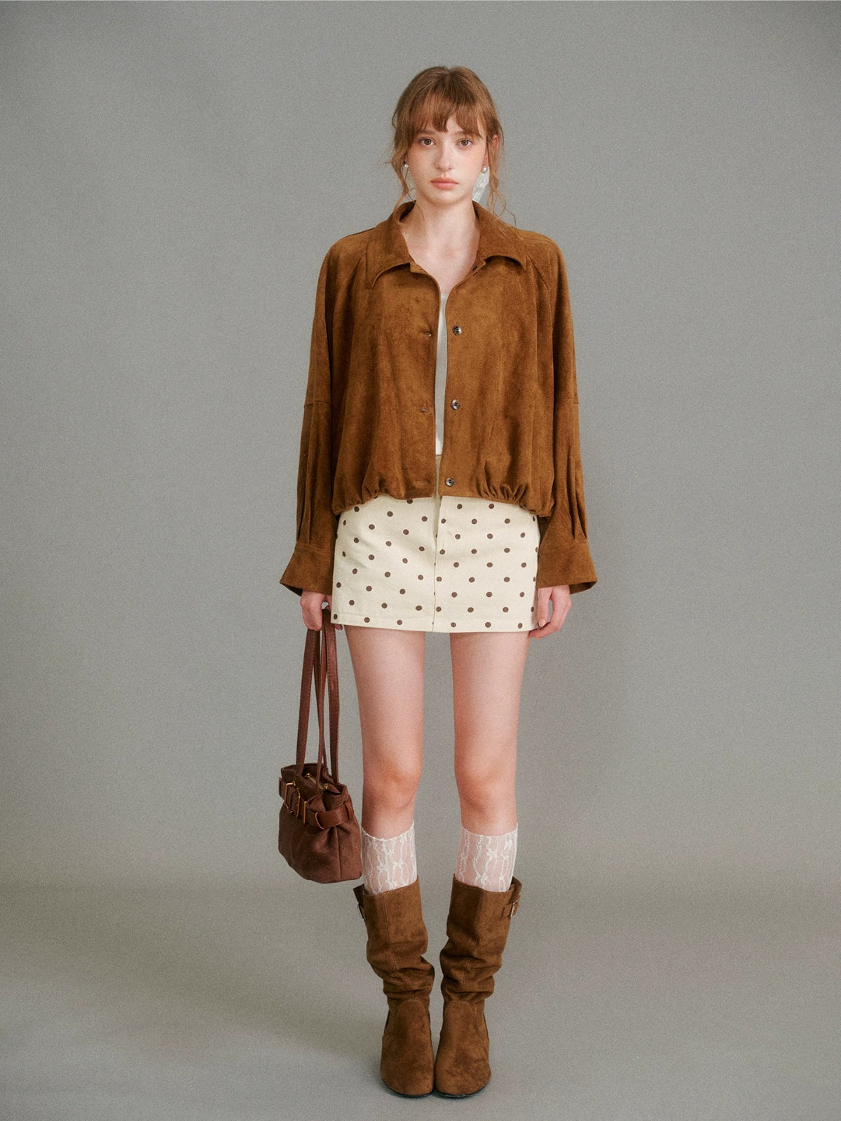 Suede Button Jacket