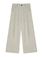 TR Front-Crease Wide-Leg Suit Pants