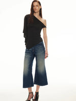 Vintage Flare Capri Jeans