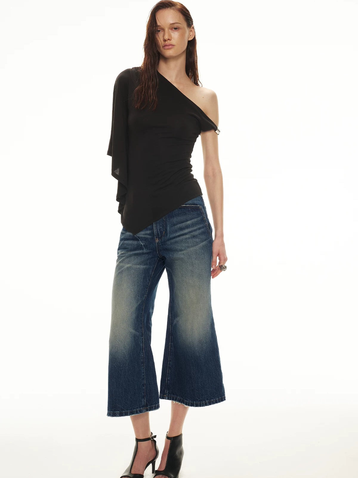 Vintage Flare Capri Jeans