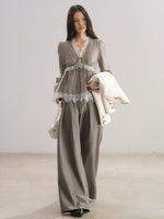 Pleated Wide-Leg Trousers