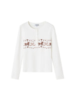 Carousel Print Plush Top