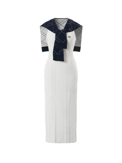 Duro Cable-Knit Argyle Dress