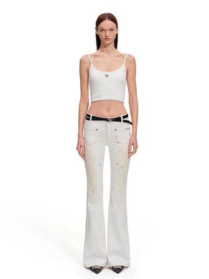 Polar Flare Stretch Denim Pants