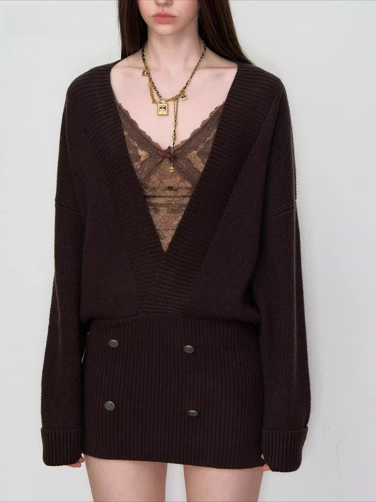 Heavy Knit Sweater Dress