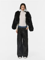 Midnight Straight Leather Pants