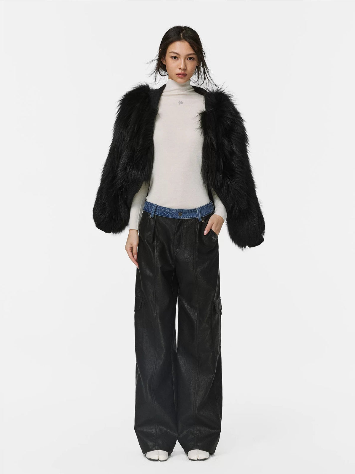 Midnight Straight Leather Pants