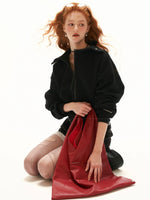 Structured Zip Knit Cropped Jacket