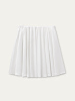 White & Blue Collared Knit Top & Skirt Set