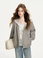 Lace Hooded Zip Jacket