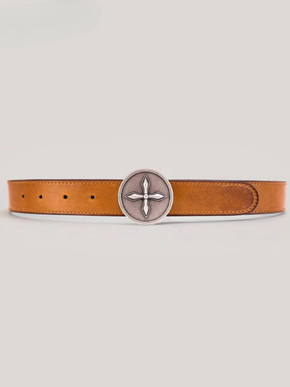 Compass Handcraft Leather Belt