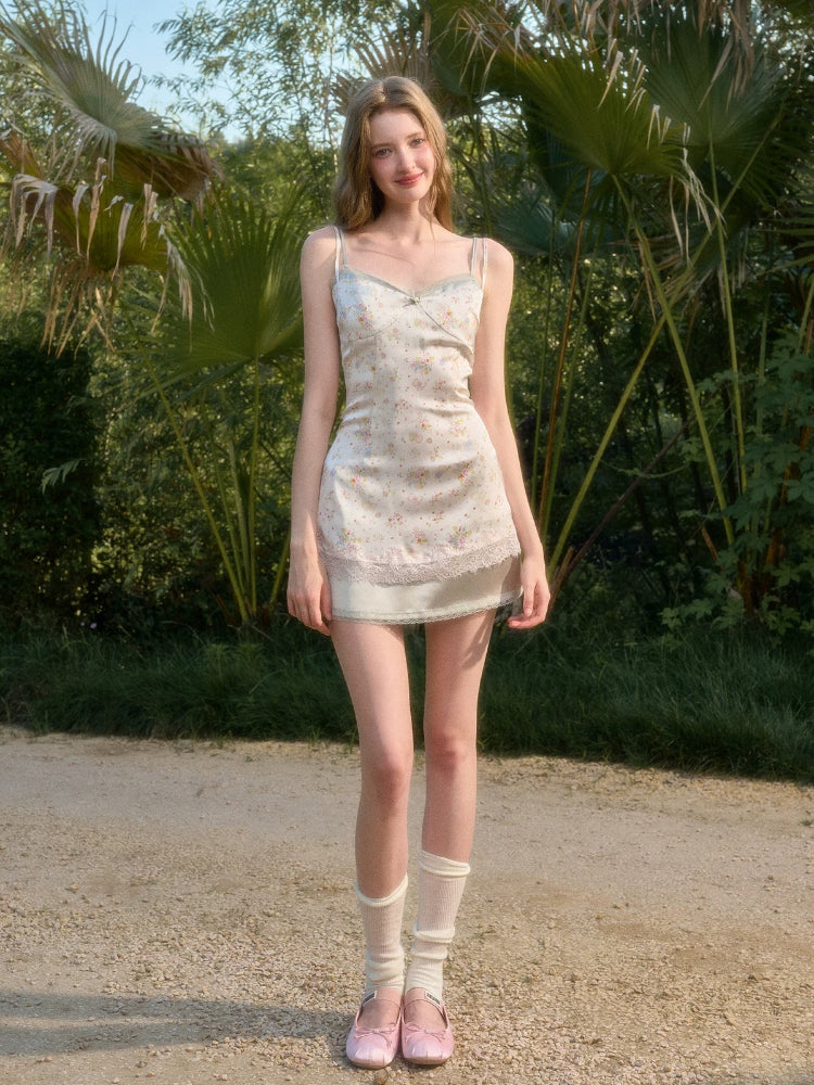 Floral Satin Slip Dress