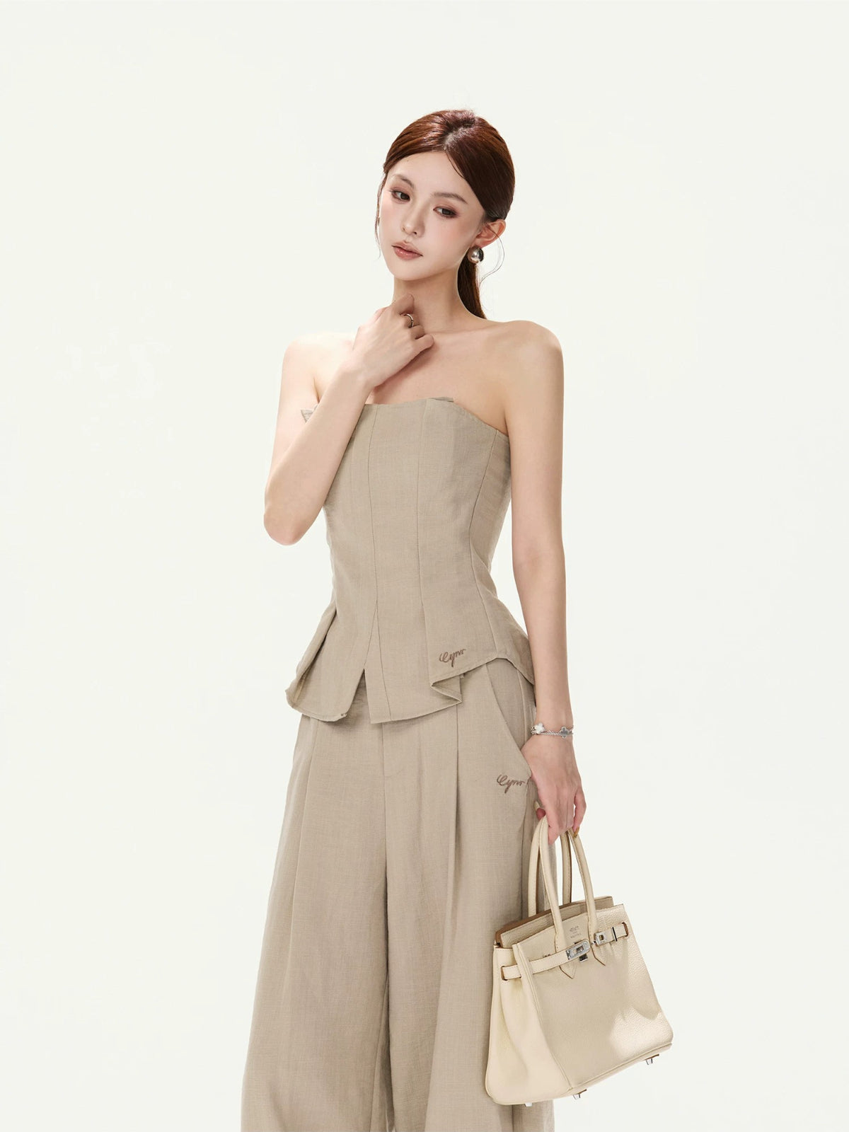 Linen Pleated Set
