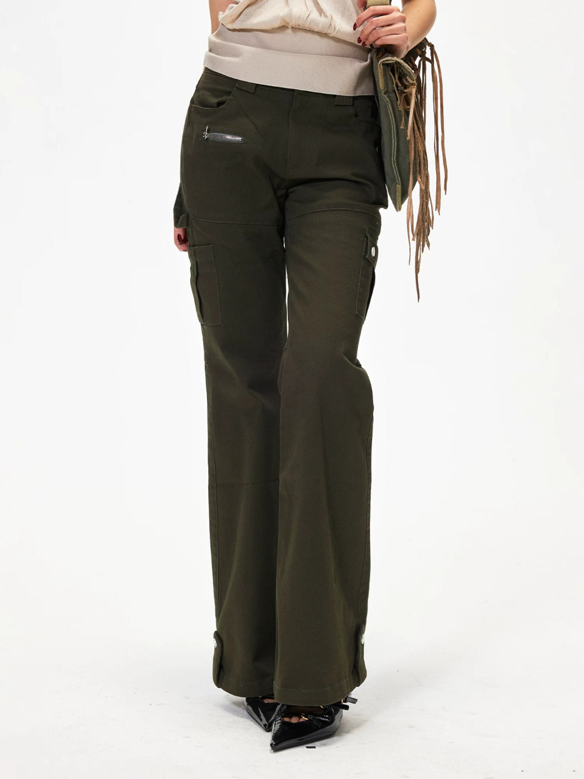 Vintage Utility Flare Cargo Pants