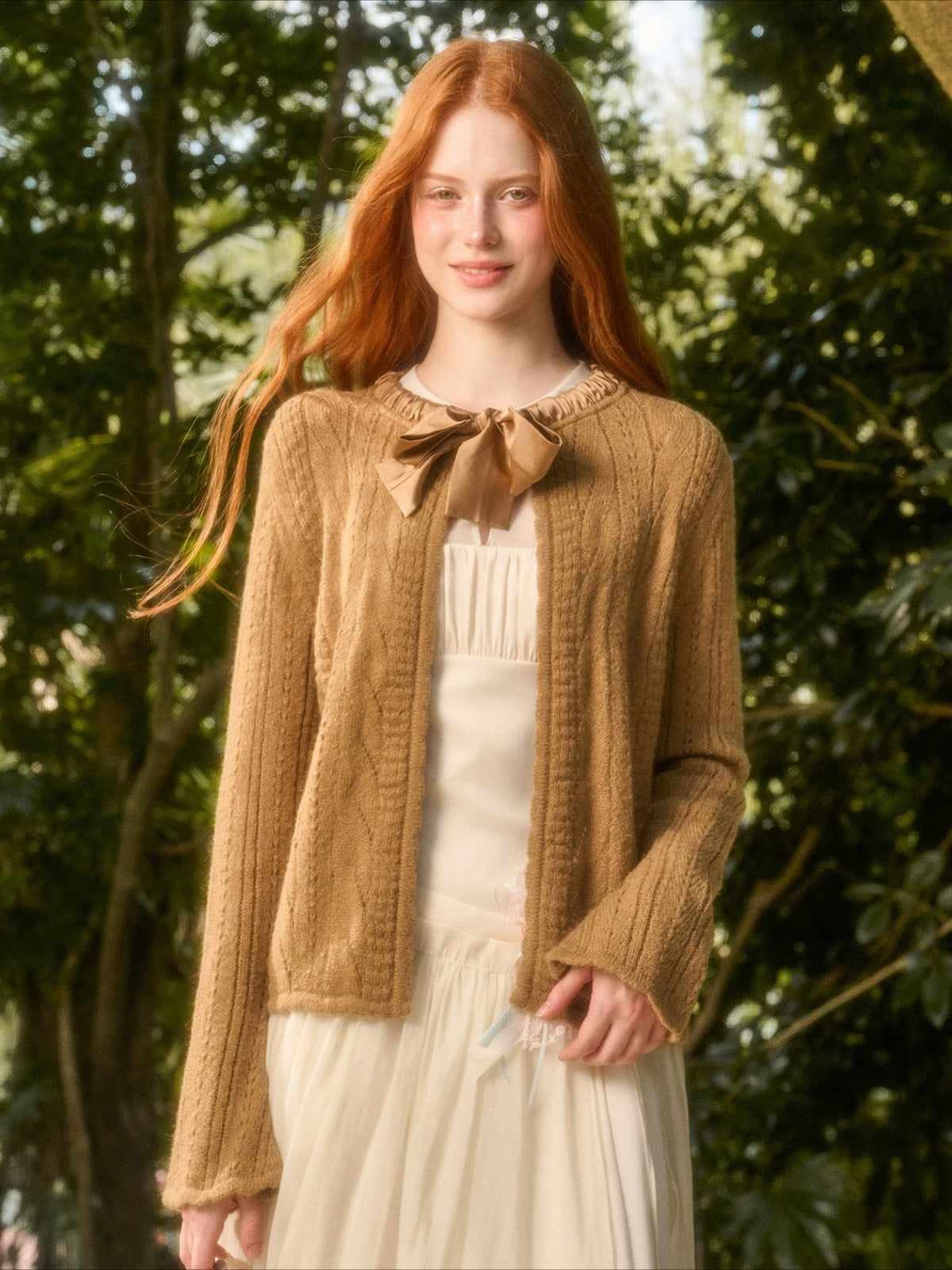 Ribbon Knit Cardigan